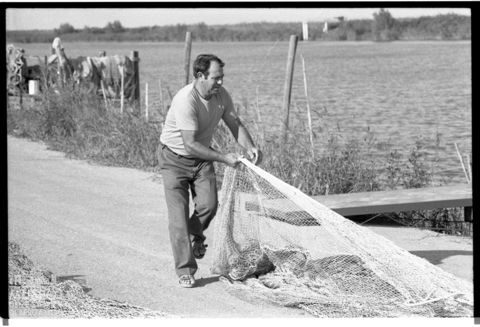 Delta del Po, pescatore
