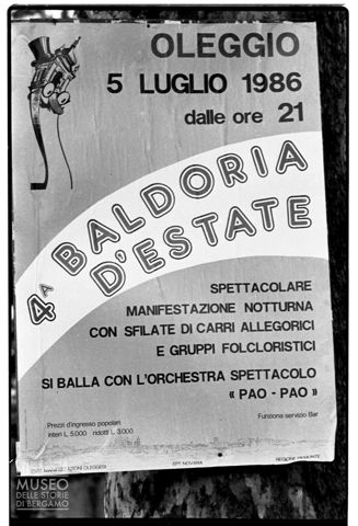 Manifesto pubblicitario della VI Baldoria d'estate di Oleggio