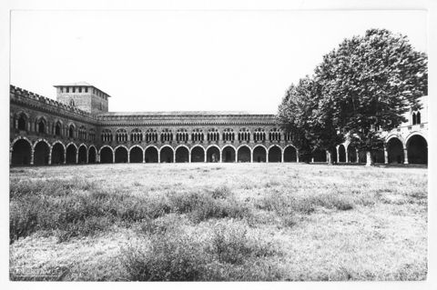 Veduta della corte interna del Castello Visconteo di Pavia