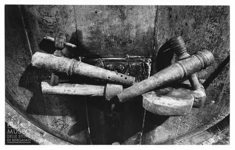 Particolare di una botte di legno