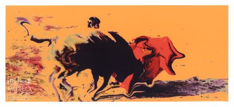 Toro e torero durante una corrida