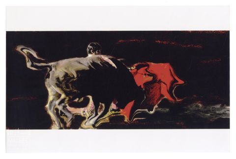 Toro e torero durante una corrida