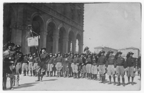Ritratto di gruppo di bersaglieri