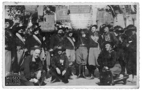 Ritratto di gruppo di Bersaglieri