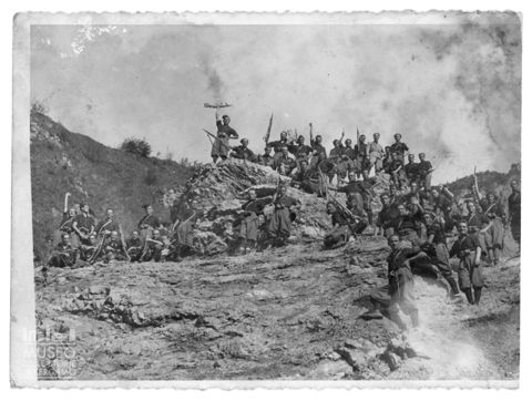 Ritratto di gruppo di militari fascisti