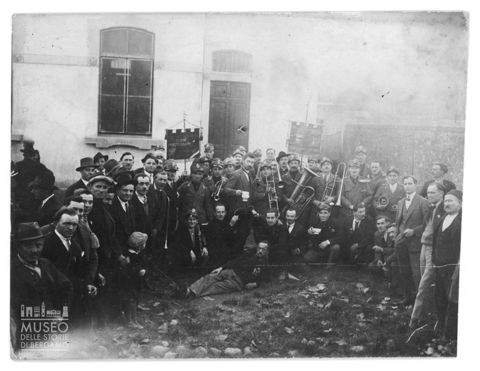 Ritratto di gruppo di Bersaglieri