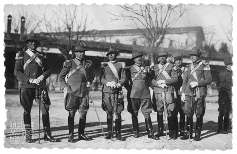 Ritratto di gruppo di militari fascisti