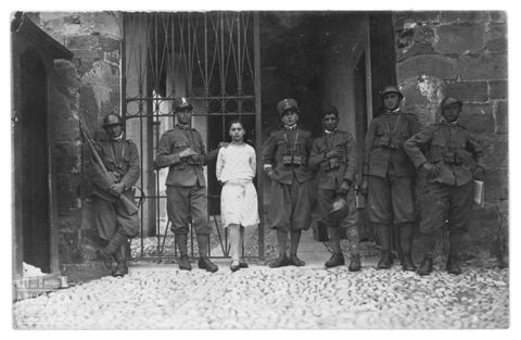Ritratto di gruppo di militari fascisti