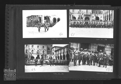 Parata militare fascista e ritratti di gruppo