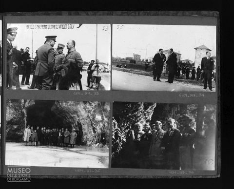 Raduno degli artiglieri a Nervesa della Battaglia e ritratti di gruppo