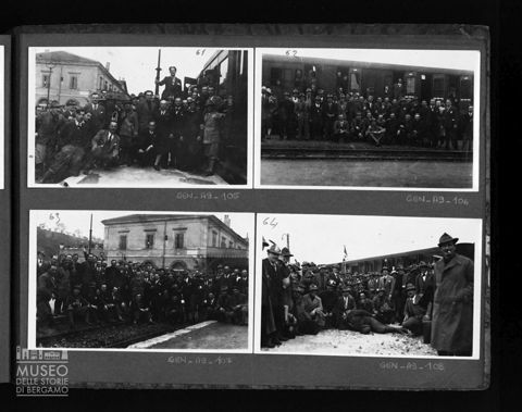 Gruppi di alpini in viaggio