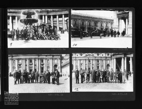 Gruppi di bergamaschi in visita a Roma e in Vaticano in occasione della Mostra della Rivoluzione fascista