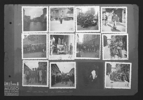 Gruppi di partigiani e soldati a Bergamo