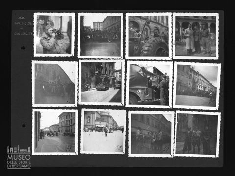 Gruppi di partigiani e soldati a Bergamo