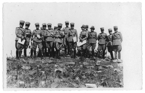 Ritratto di gruppo di militari fascisti