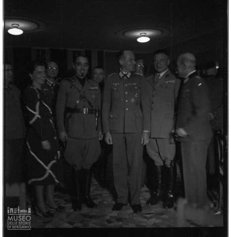 Ritratto di gruppo di ufficiali nazisti e della Repubblica Sociale Italiana