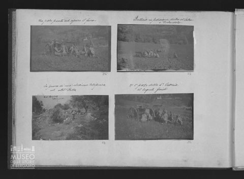 Esercitazioni militari con cannoni durante gli anni della Prima guerra mondiale