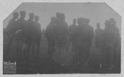 Ritratto di un gruppo di militari della Prima guerra mondiale