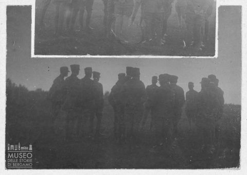 Ritratto di un gruppo di militari della Prima guerra mondiale