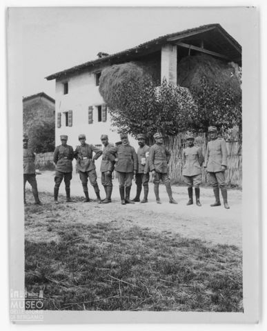 Ritratto di gruppo di militari della Prima guerra mondiale