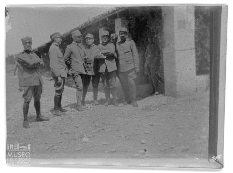 Ritratto di gruppo di militari della Prima guerra mondiale
