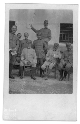 Ritratto di gruppo di militari della Prima guerra mondiale
