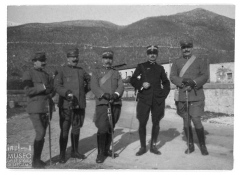 Ritratto di gruppo di ufficiali della Prima guerra mondiale
