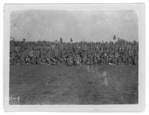 Ritratto di gruppo di militari della Prima guerra mondiale
