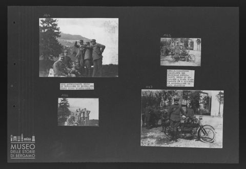 Ritratti di militari motociclisti della 26a divisione