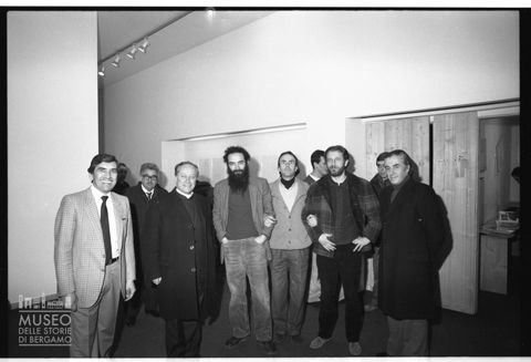 Inaugurazione di una mostra presso la Galleria Dossi di Bergamo