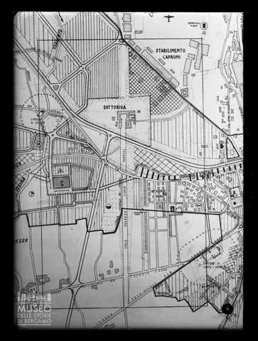 Vedute di Ponte San Pietro e cotonificio Legler