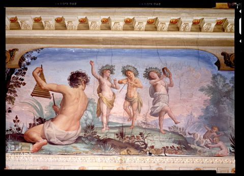 Palazzo Moroni, affresco di Gian Giacomo Barbelli nella Sala dell'Età dell'Oro