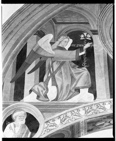 Affreschi della sacrestia del monastero di San Benedetto dopo i restauri