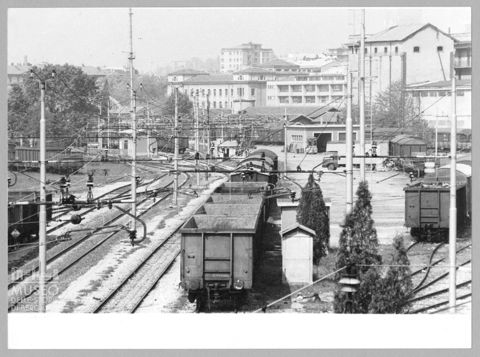 Binari nei pressi della stazione ferroviaria di Bergamo
