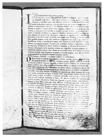 Riproduzione della prima pagina dello Statuto dei Paratici