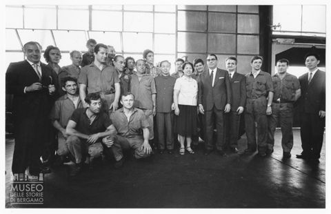 Foto di gruppo alla SAME-Trattori di Treviglio
