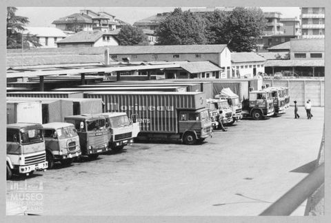 Tir in attesa alla Dogana di Bergamo