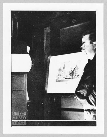 Esecuzione di una fotolitografia presso l'Istituto d'Arti Grafiche di Bergamo