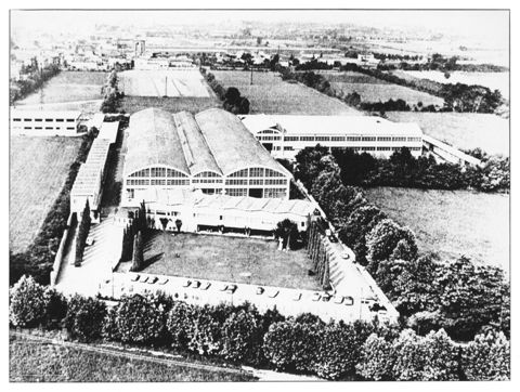 Veduta della ditta Cortinovis a Bergamo