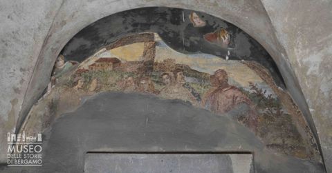 Nove figure disposte a semicircolo