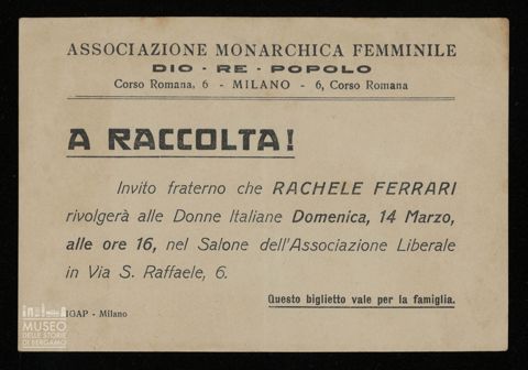 ASSOCIAZIONE MONARCHICA FEMMINILE DIO-RE-POPOLO