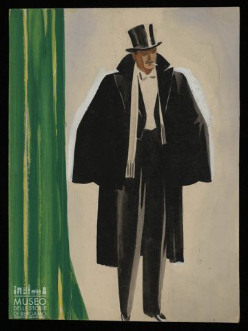 Uomo in abito da sera