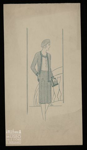 Donna con cappello e borsa a mano