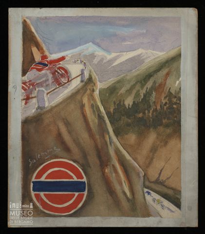 Motocicletta su strada di montagna