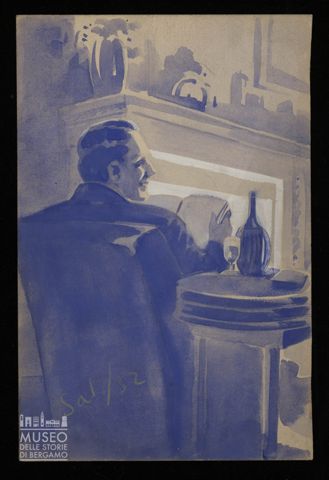 Uomo seduto in poltrona
