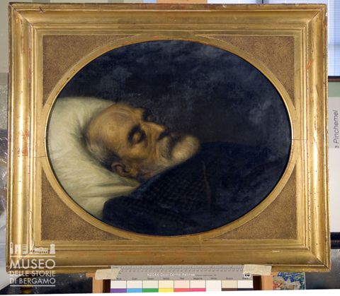 Ritratto di Giuseppe Mazzini sul letto di morte