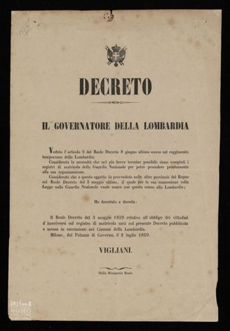 DECRETO. IL GOVERNATORE DELLA LOMBARDIA