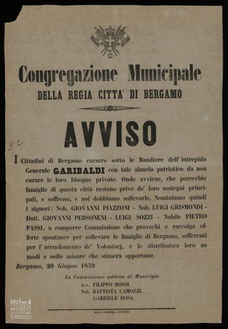 CONGREGAZIONE MUNICIPALE DELLA REGIA CITTA' DI BERGAMO