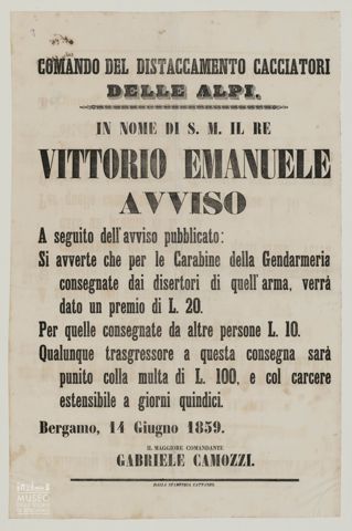 COMANDO DEL DISTACCAMENTO CACCIATORI DELLE ALPI