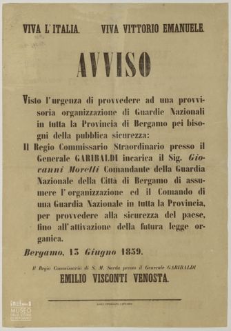 VIVA L'ITALIA. VIVA VITTORIO EMANUELE.